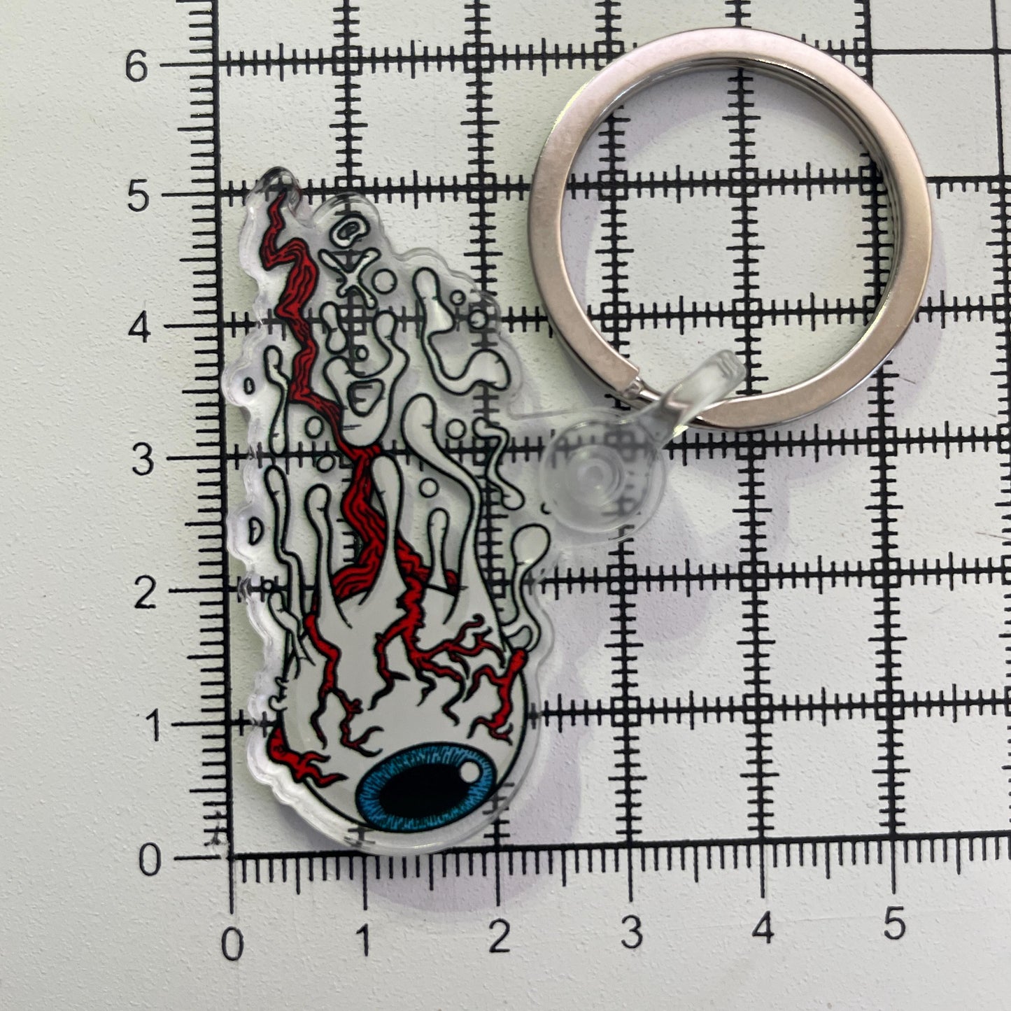 Melting Eyeball Keyring