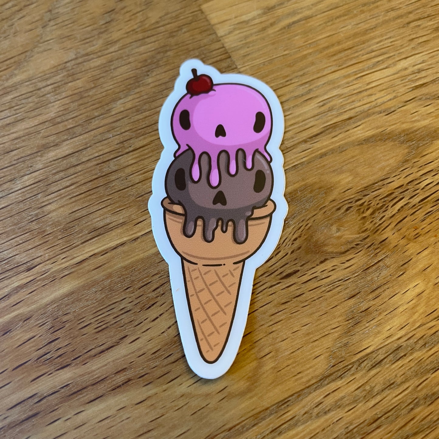 Ice Cream Skull Stickers