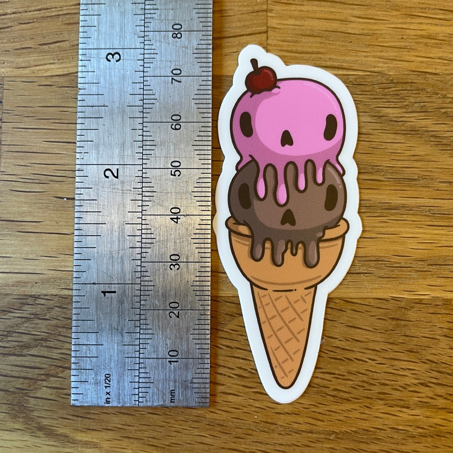 Ice Cream Skull Stickers