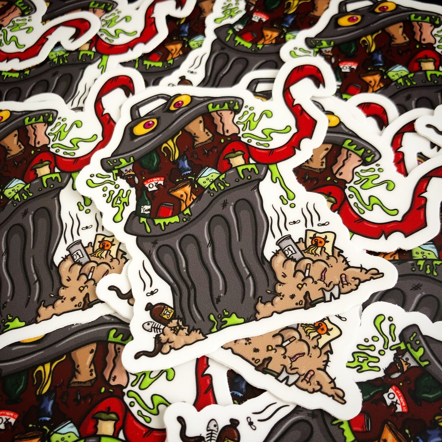 Trash Can Monster Sticker