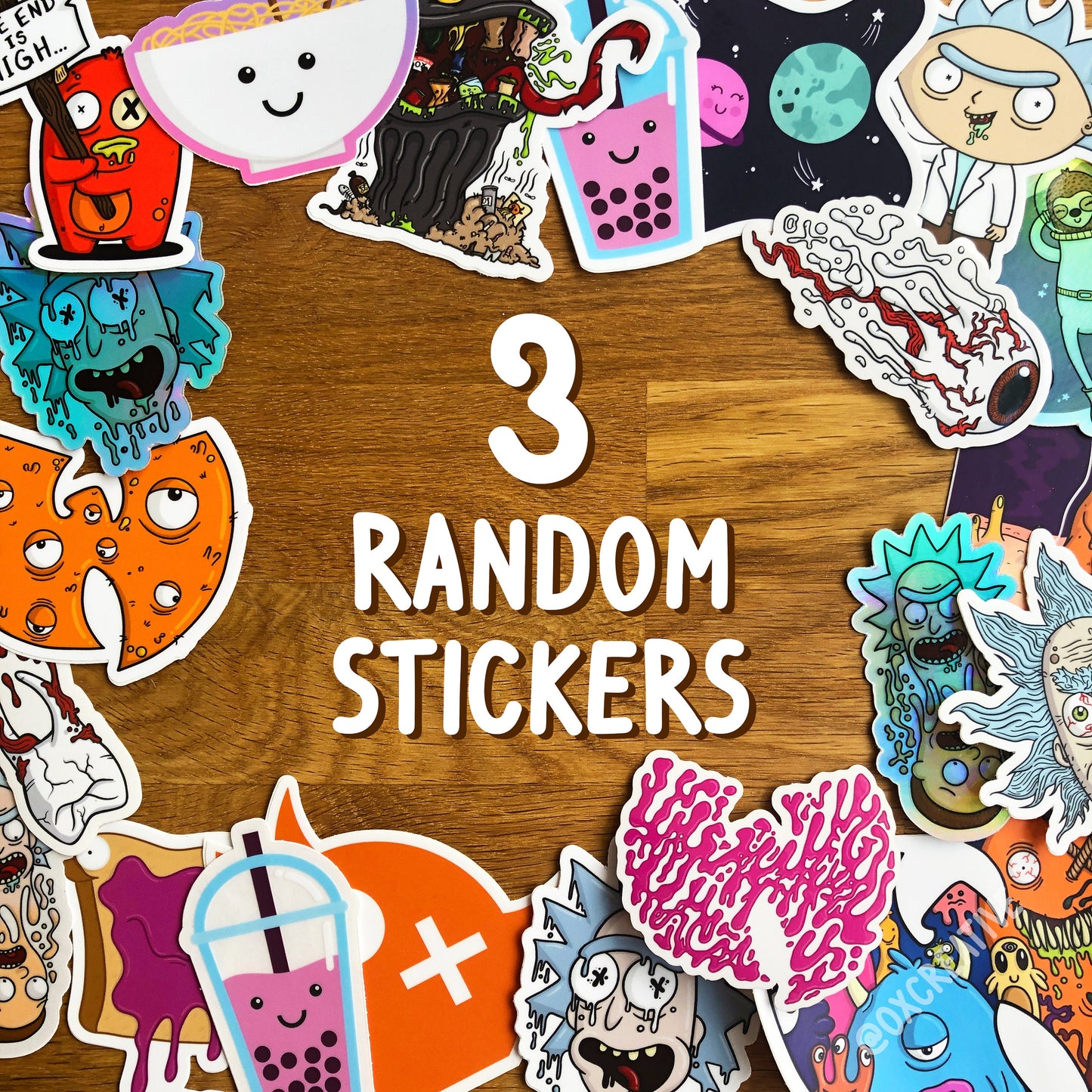 3 random stickers